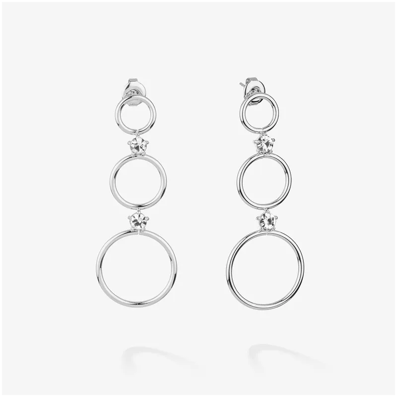 Brincos Compridos Mulher Zendaya prateados | Design Elegante