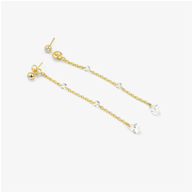 Brincos Mulher Myfair Drop dourados | Design Pendente Elegante