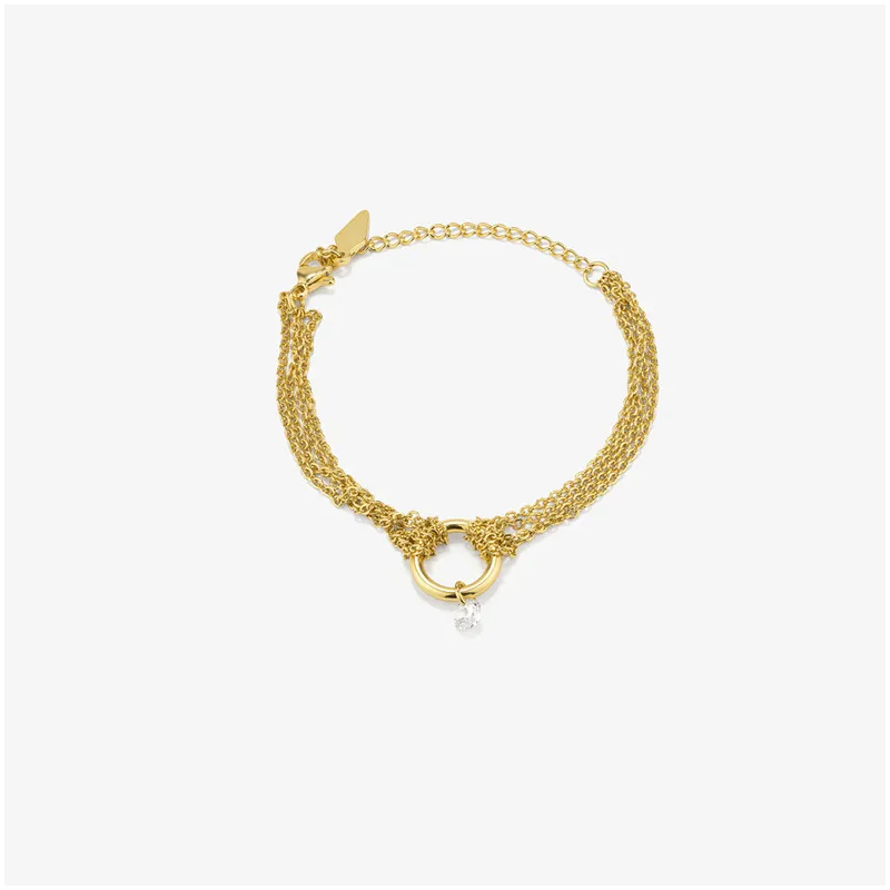 Pulseira Mulher Myfair Loop dourada | Design Moderno em Elos Dourados