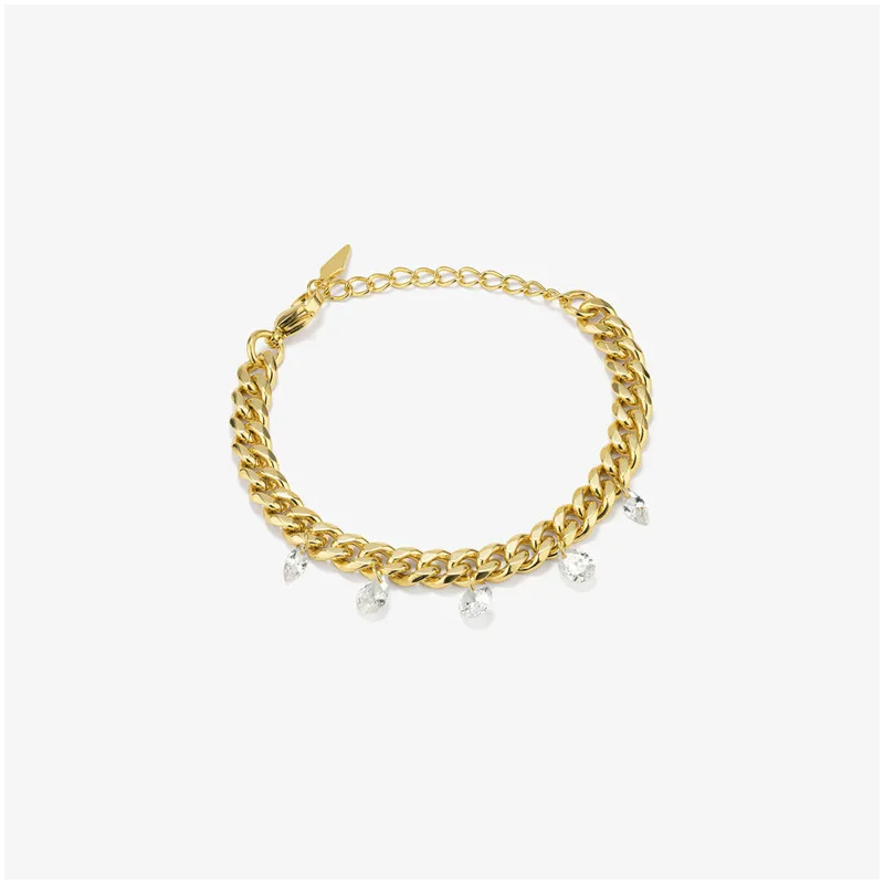 Pulseira Mulher Gaga Queen dourada | Design Sofisticado em Maxi Elos