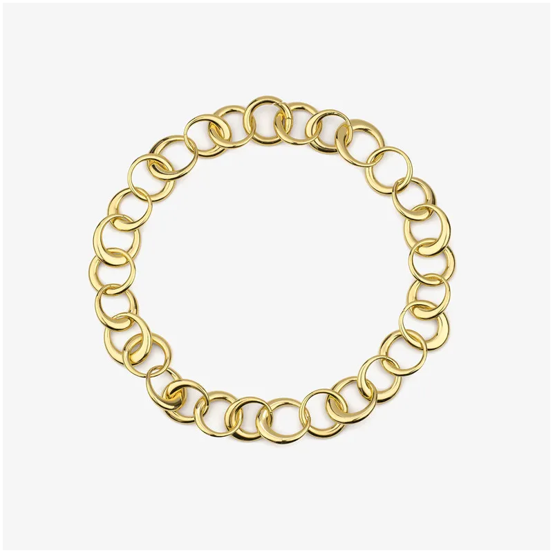 Colar Mulher Blair Dourado | Design Moderno em Elos Dourados