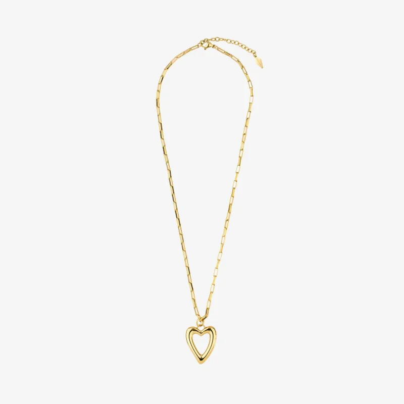 Colar comprido dourado com pendente de coração | Radiant
