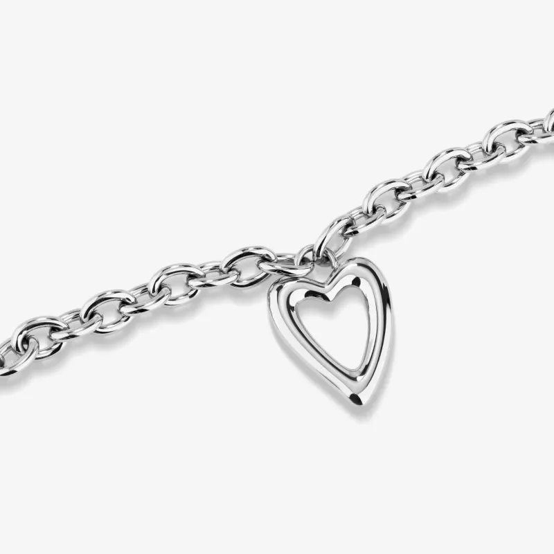 Colar de mulher Hearts prateado | Radiant