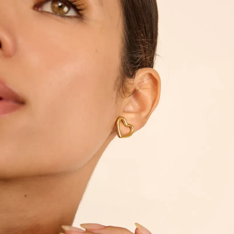 Brincos de mulher Chain My Love dourados | Radiant