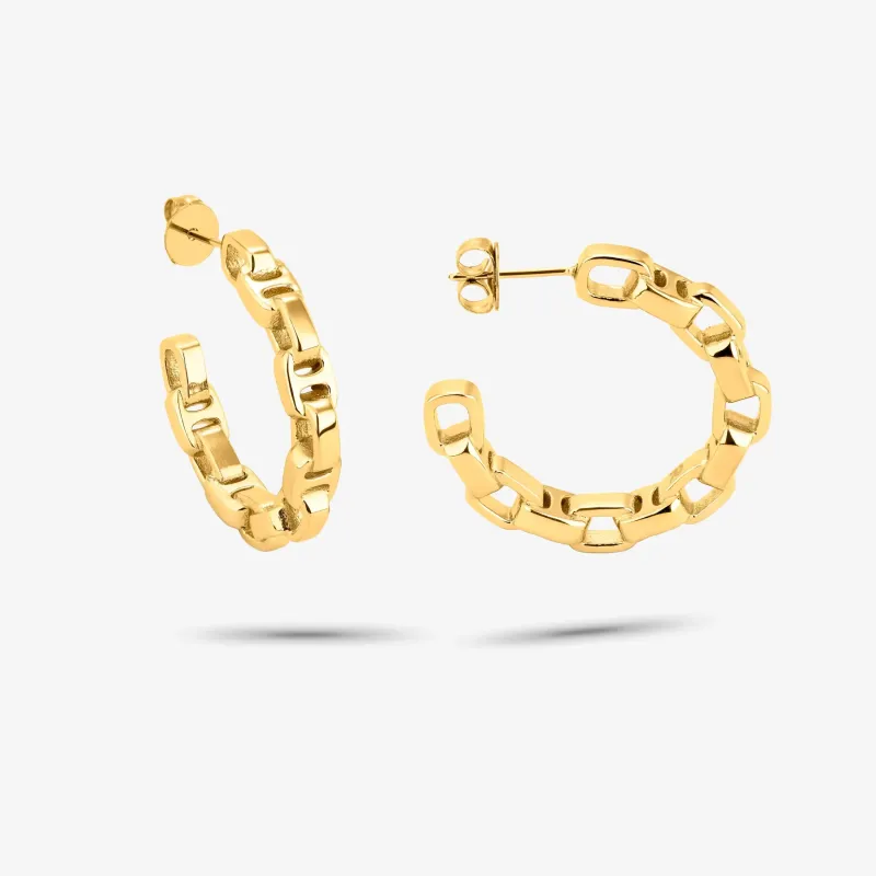 Argolas de mulher Chains Cindy douradas | Radiant