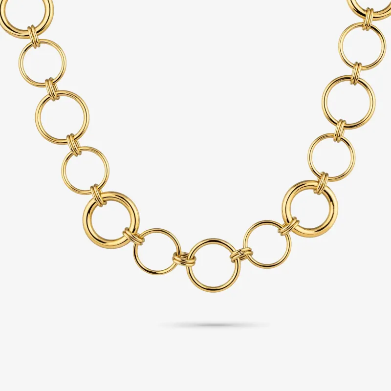 Colar Dourado de Mulher com Aros Interligados | Radiant