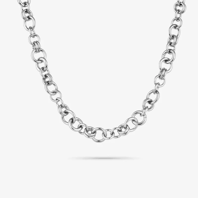 Colar Prateado de Mulher com Cadeia de Elos | Radiant