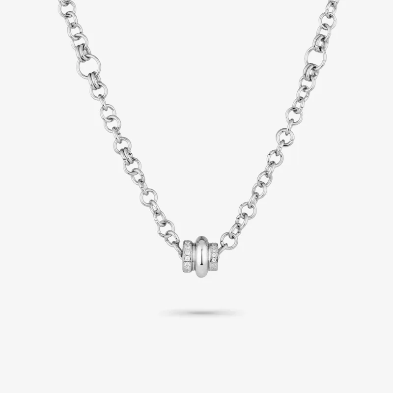 Colar Prateado de Mulher com Cristal Frost | Radiant