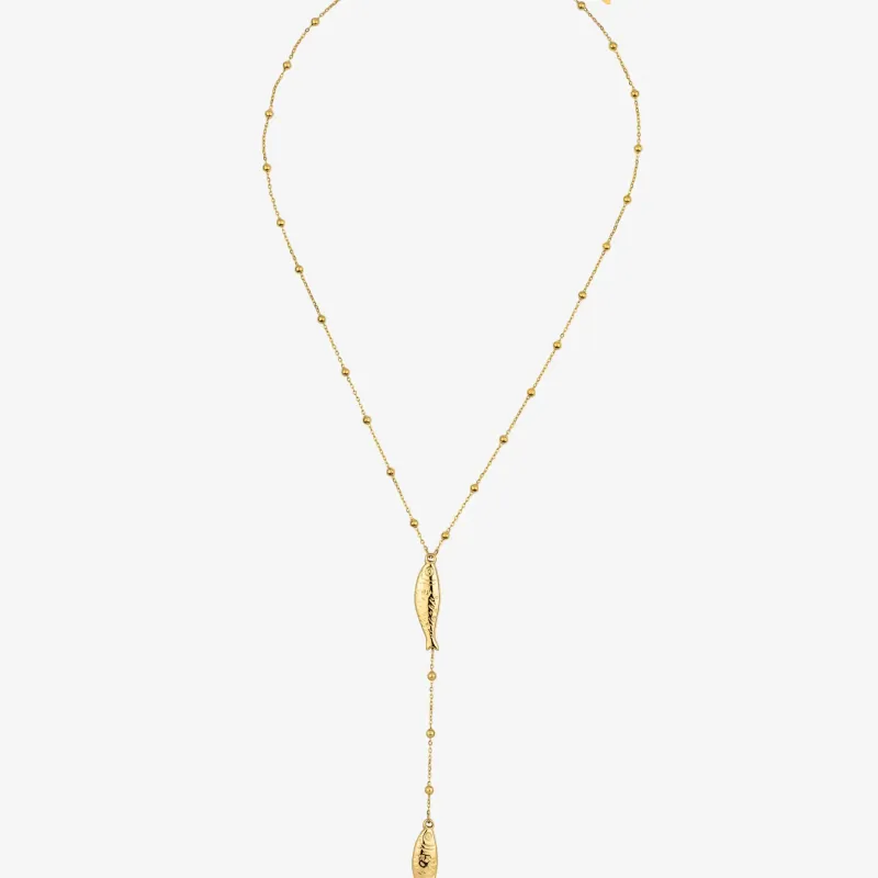 Colar Dourado de Mulher Peixe Vertical Sea | Radiant