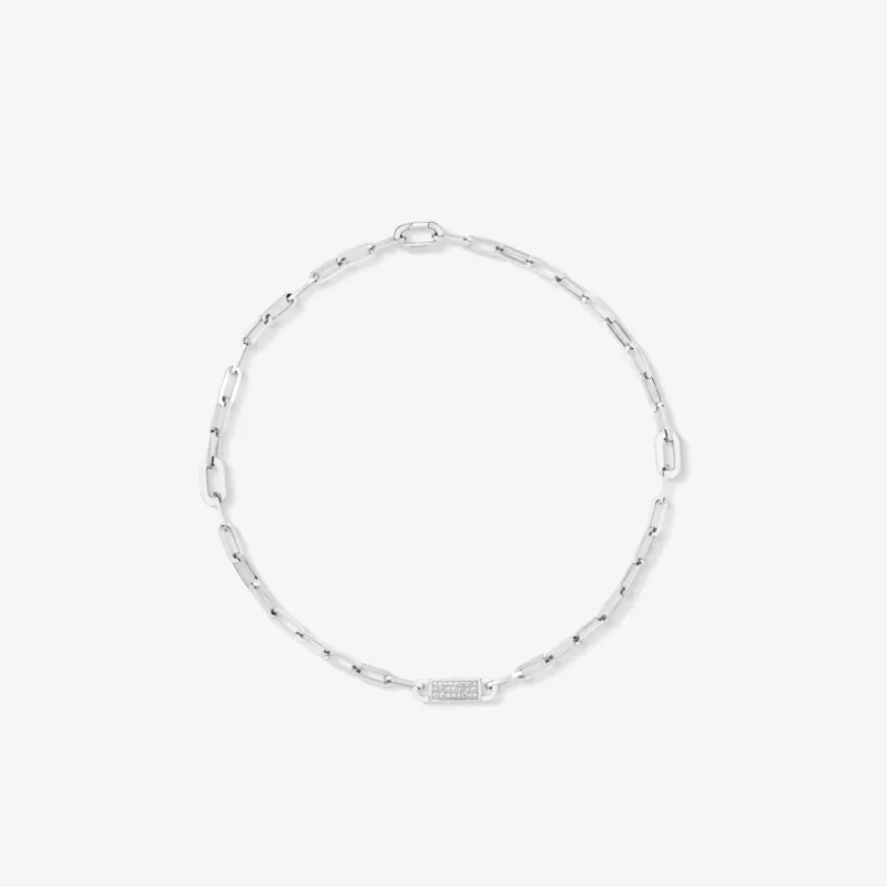 Colar Prateado de Mulher com Cristal Iced | Radiant