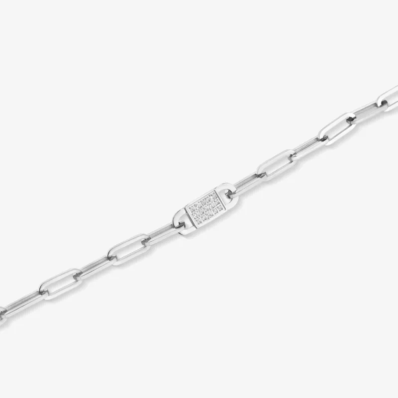 Pulseira Prateada de Mulher com Cristal Iced | Radiant