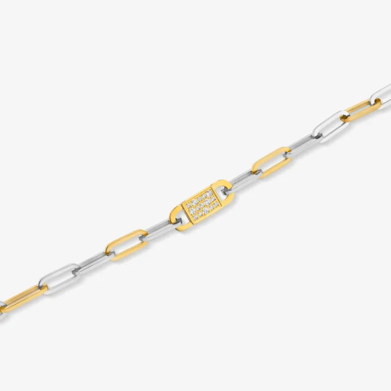 Pulseira Bicolor de Mulher com Cristal Iced | Radiant