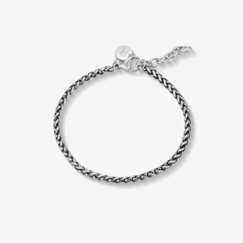 Pulseira de Homem Shadow Link Fina Negra | Radiant