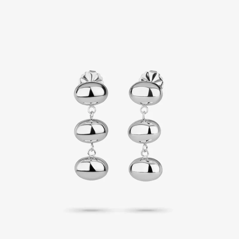 Brincos Prateados de Mulher com Design Oval Soulmate | Radiant