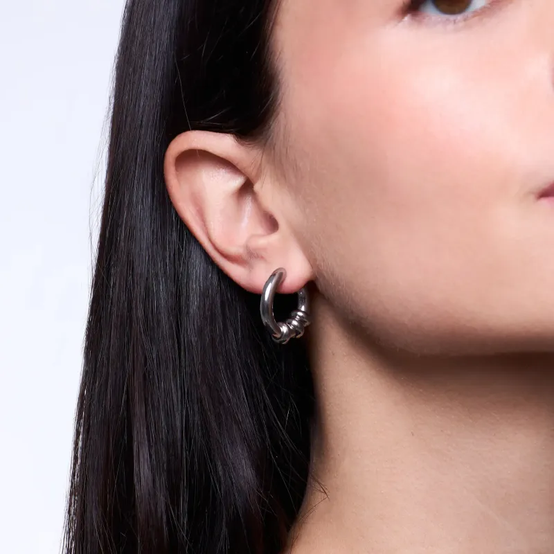 Argolas Prateadas com Mini Aros | Radiant