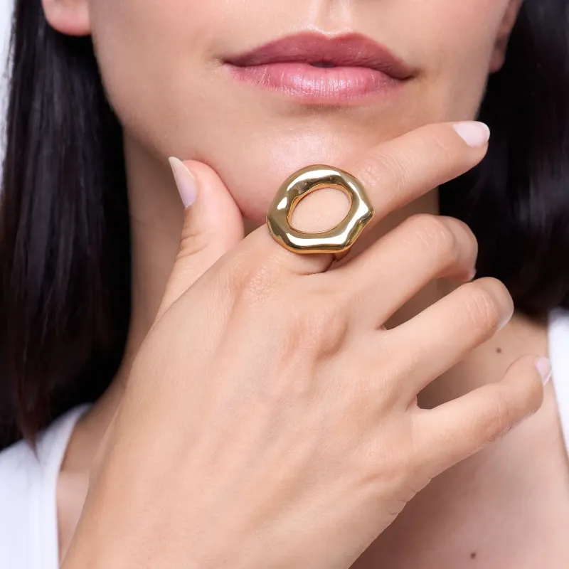 Anel para Mulher Bubbles Dourado | Radiant
