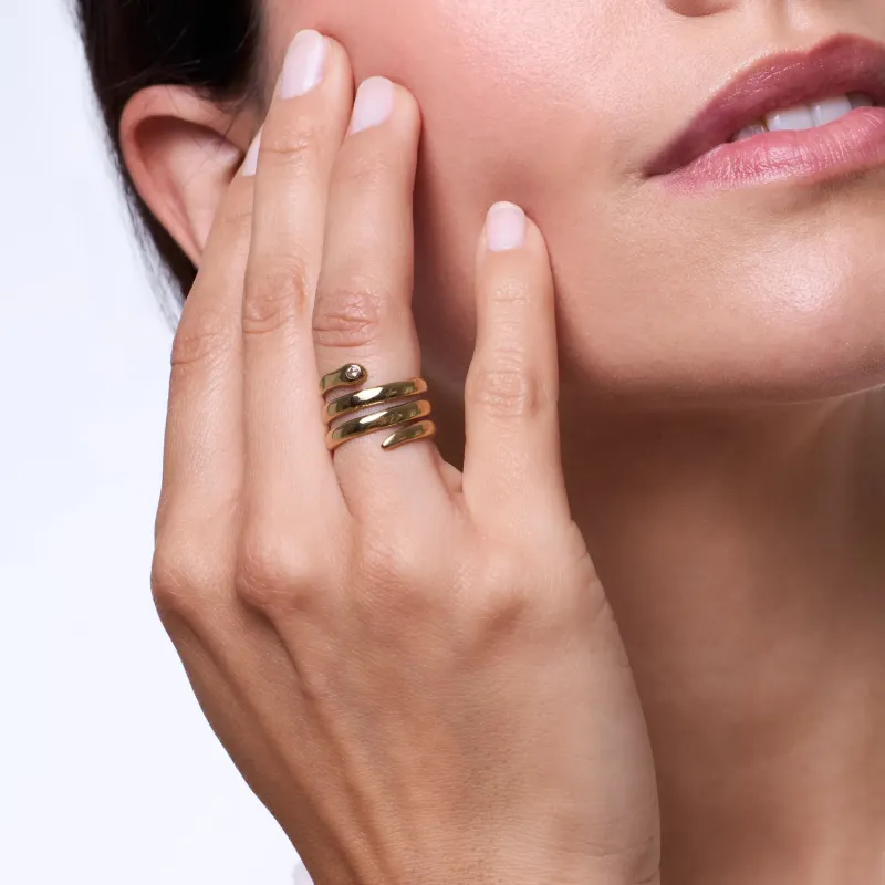 Anel para Mulher Nature Dourado | Radiant