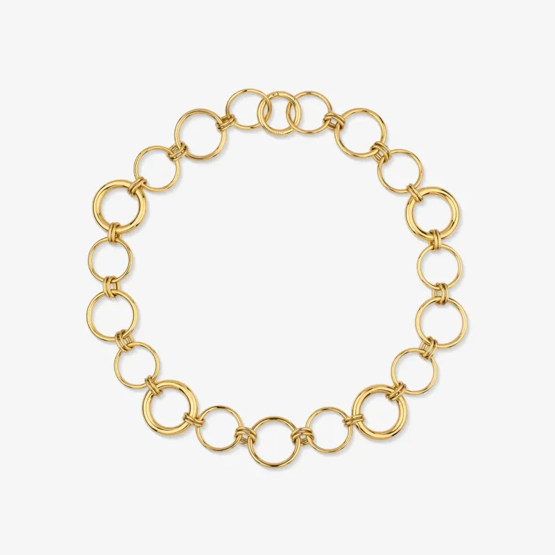 Colar Dourado de Mulher com Aros Interligados | Radiant