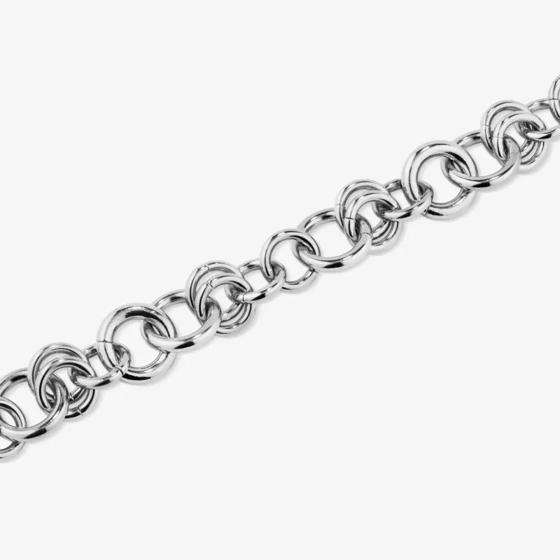 Pulseira Prateada Bold de Mulher em Aço Inoxidável | Radiant