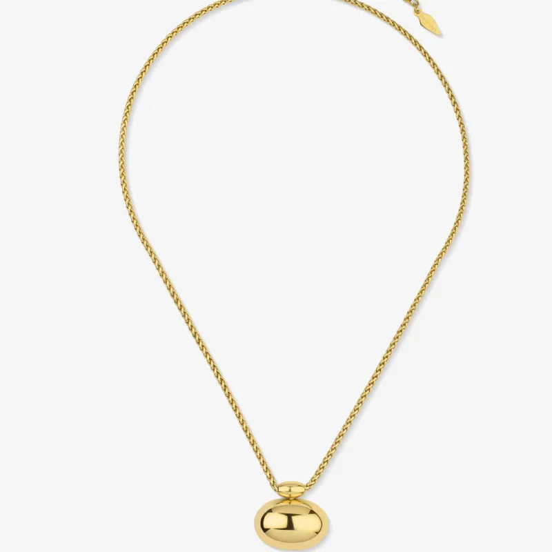 Colar Dourado de Mulher com Pendente Oval Soulmate | Radiant