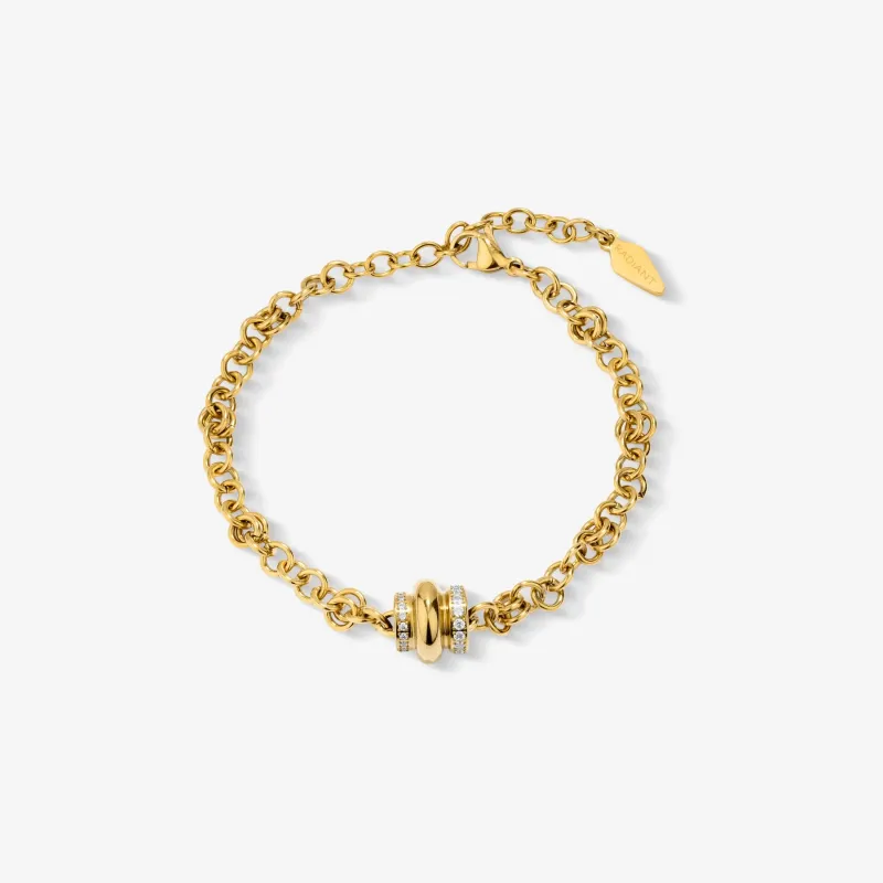 Pulseira Dourada de Mulher com Cristal Frost | Radiant